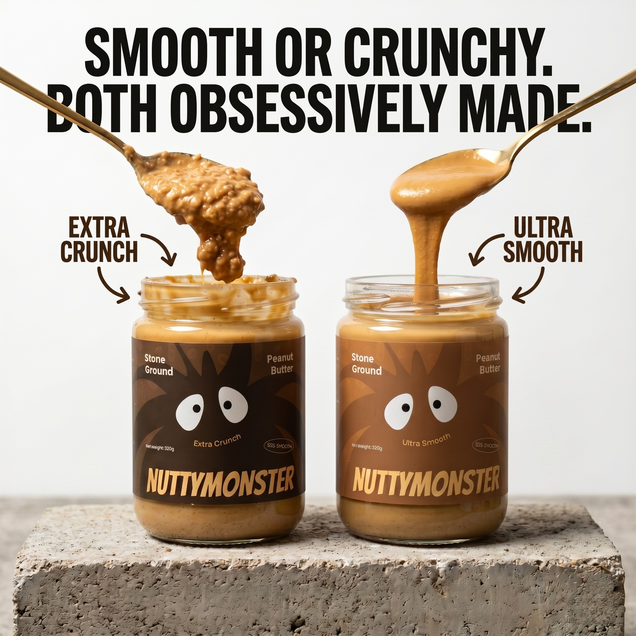 THE MONSTER STARTER PACK (Bundle of 2) | Ultra Smooth + Extra Crunch